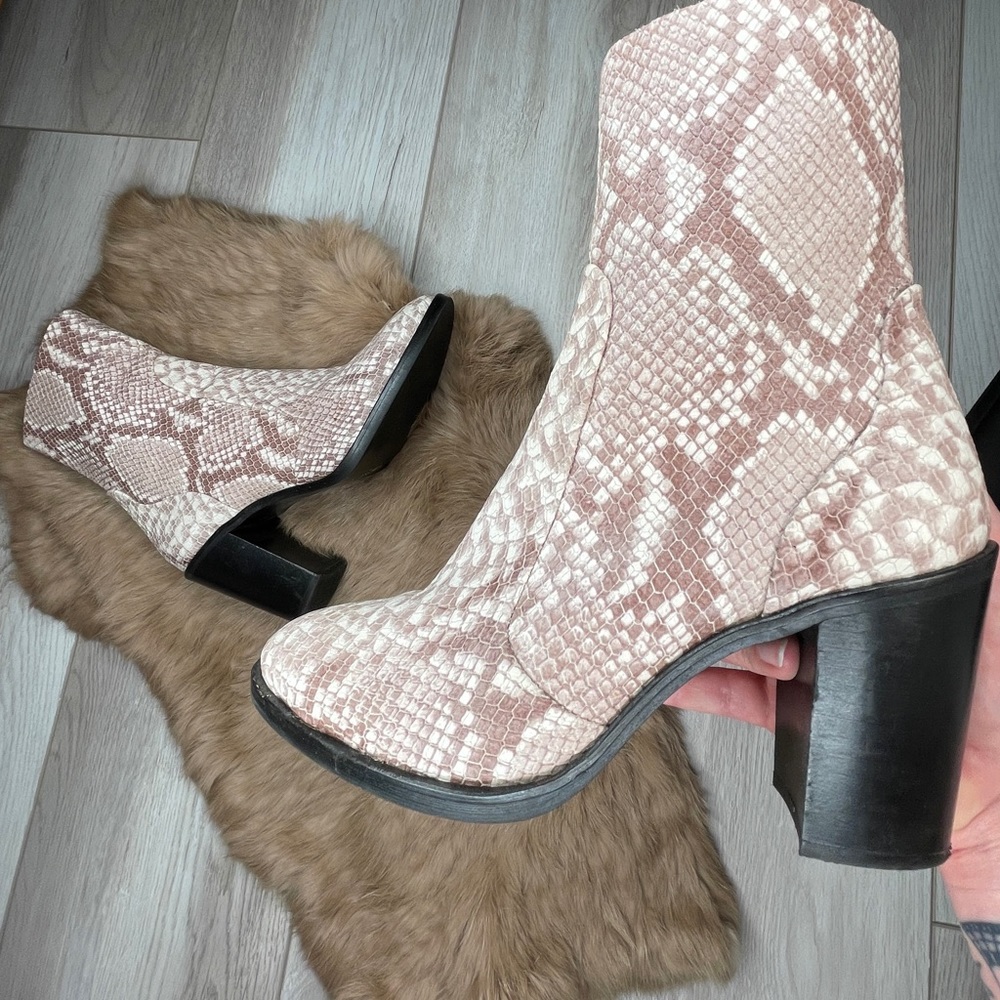 Snake Heeled Booties - Picture 8 of 8